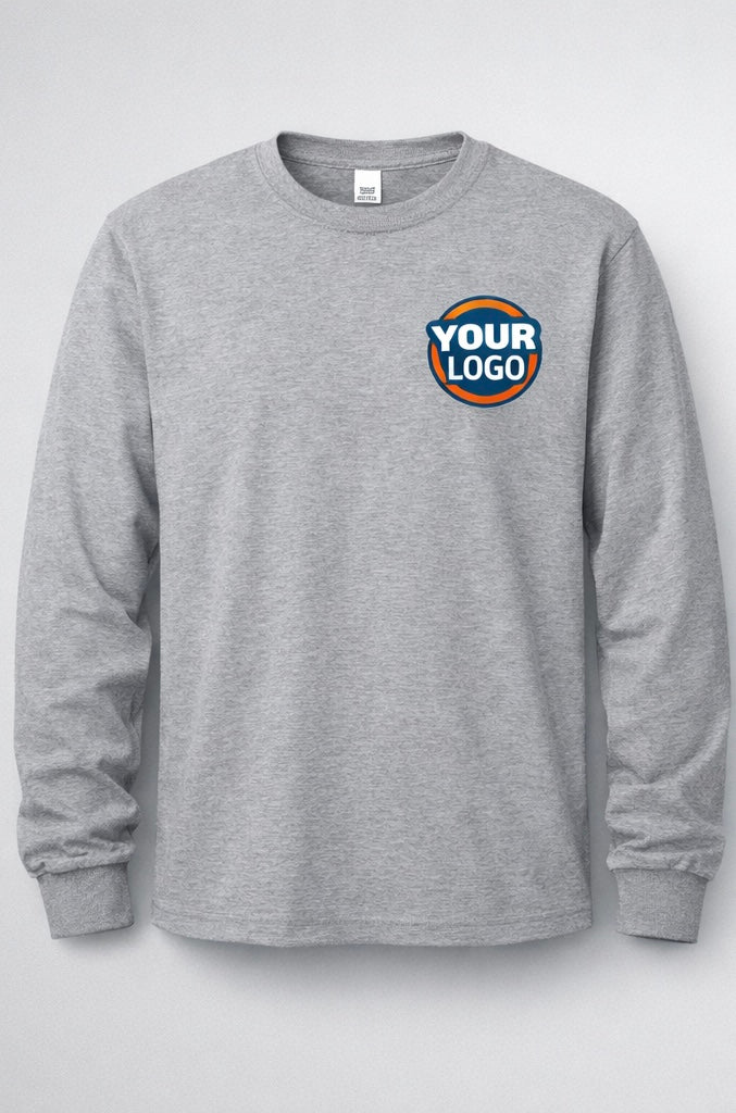 🔥 Launch Offer – Custom Long Sleeve Cotton T-Shirts (Front & Back Print)