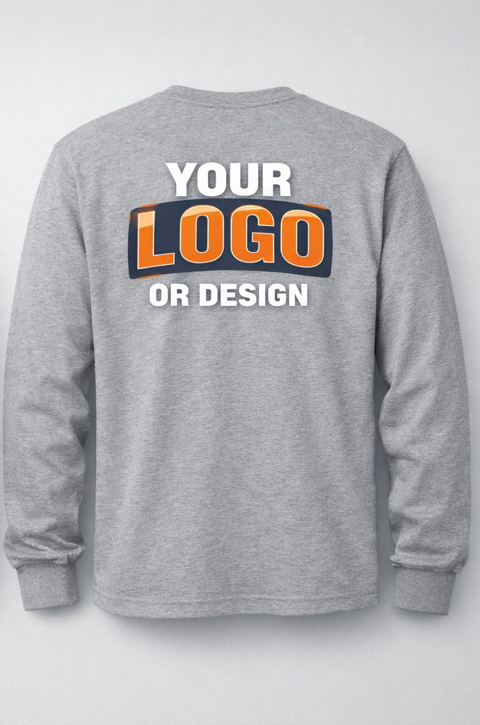 🔥 Launch Offer – Custom Long Sleeve Cotton T-Shirts (Front & Back Print)