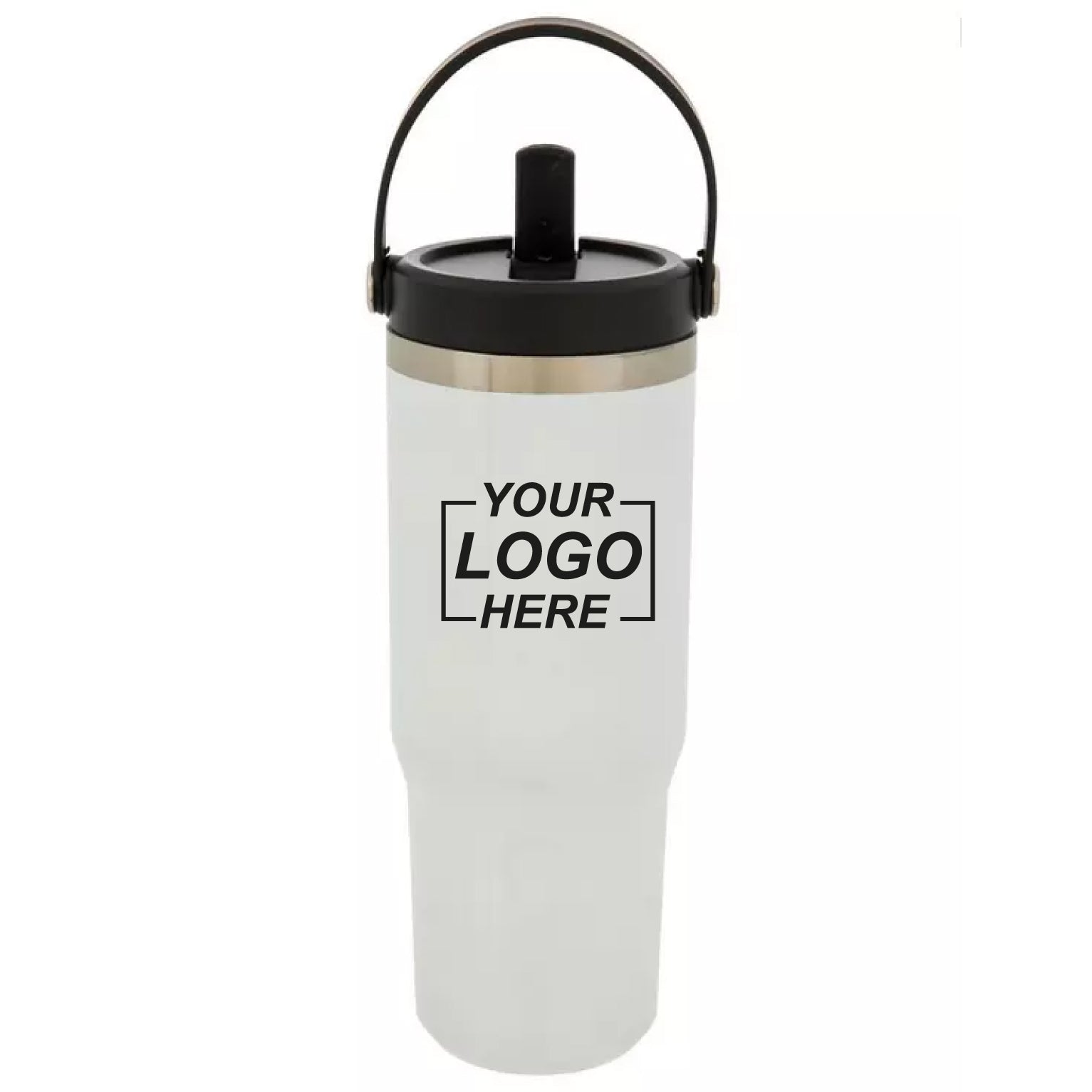 Custom White Sublimation Tumbler With Handle ( Personalized )